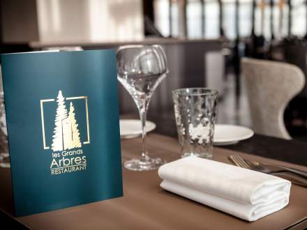 cartes &amp; menu, les grands arbres, restaurant munster, alsace