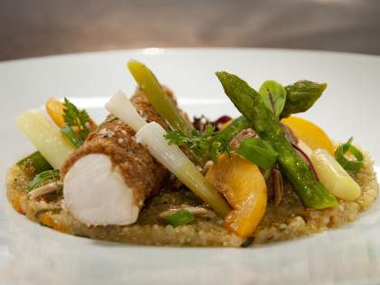 Repas du midi à l'Hôtel Verte Vallée en alsace
