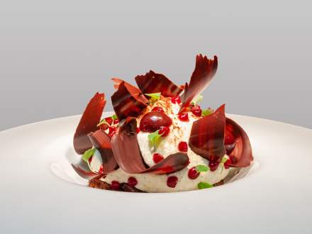 Plat raffiné au restaurant "Les Grands Arbres" en Alsace